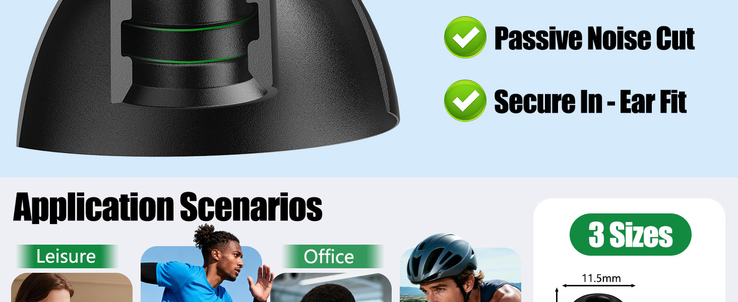 Sports replacement ear tips for running workout and gym with Beats earbuds