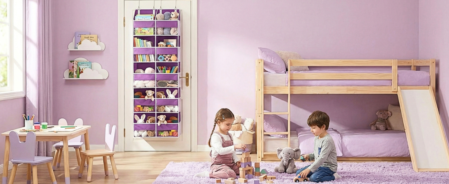 Purple over the door organizer ofiray home