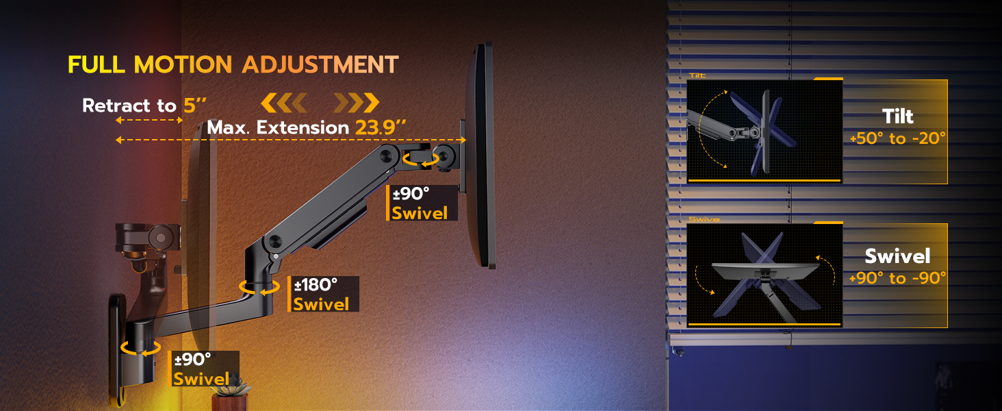 wall mount monitor arm