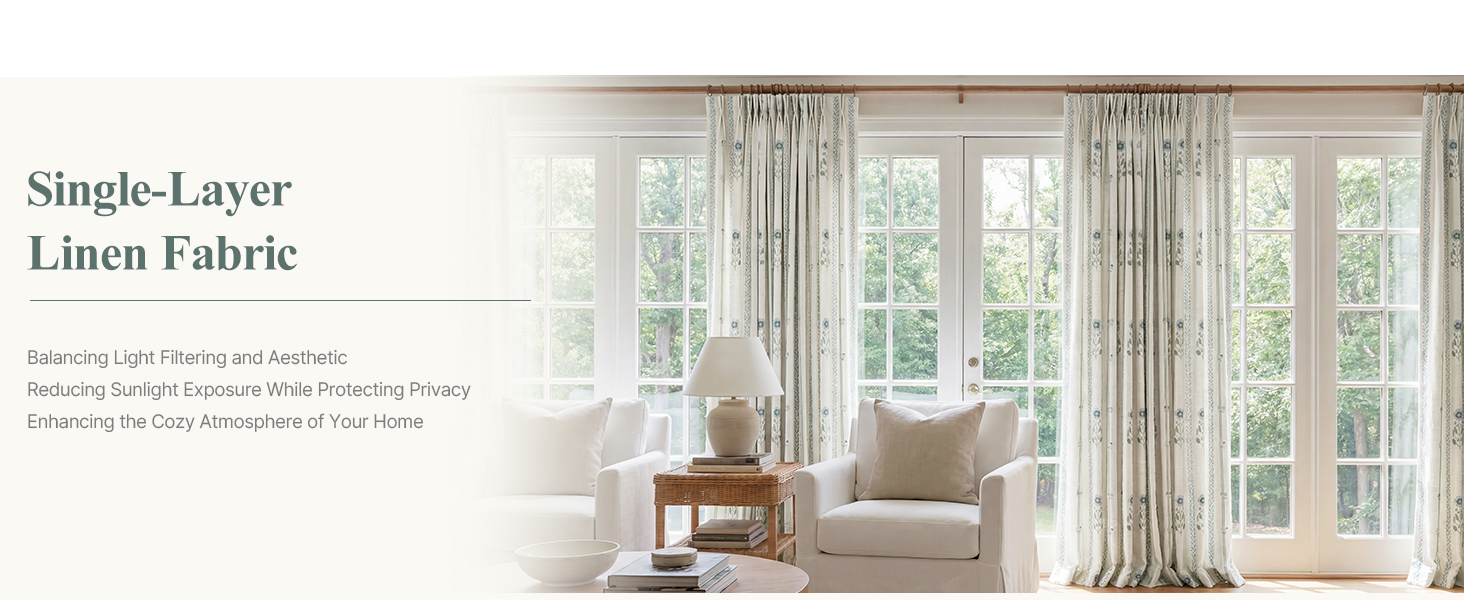 Linen Curtains for Living Room