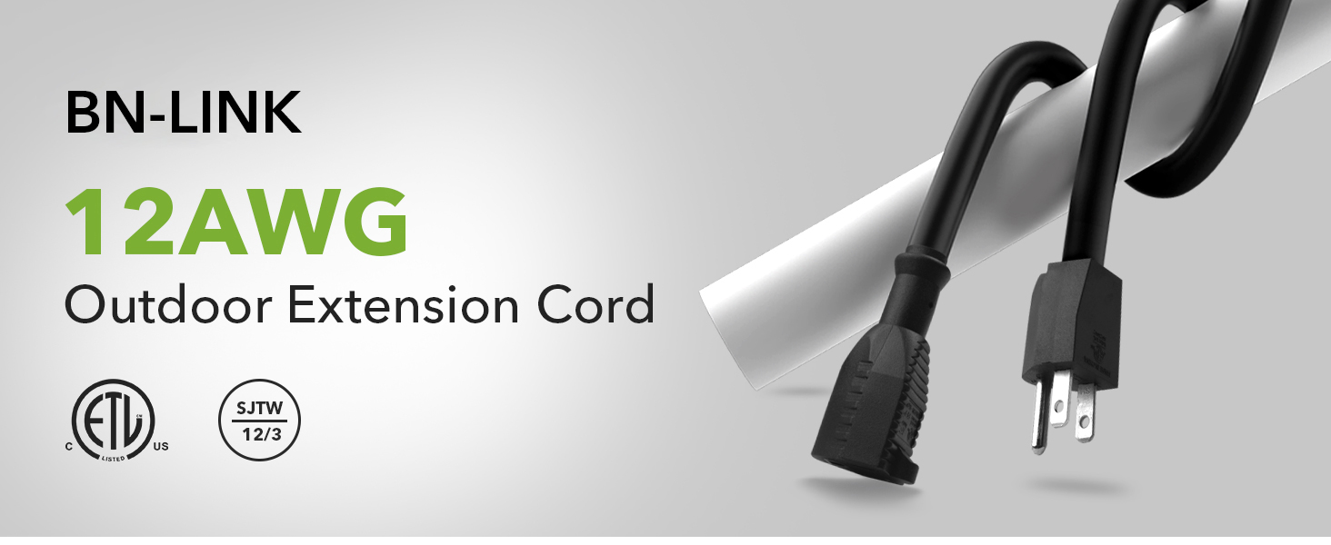 BN-LINK 12 gauge outdoor extension cord