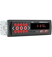 Single Din Car Radio, FM Car Radio, Car Bluetooth, Car Audio Receiver System, Type-C/Dual USB/Aux...