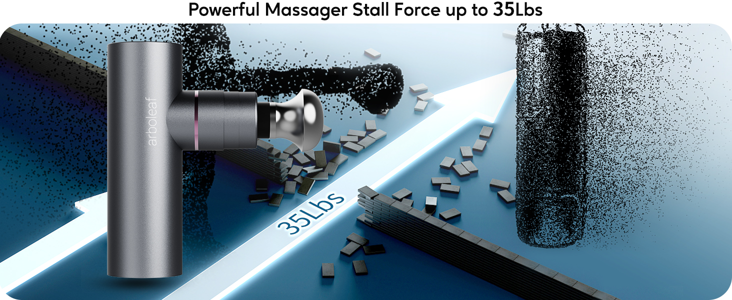 arboleaf massage gun with 35 lbs stall force, powerful handheld deep tissue massager for muscles