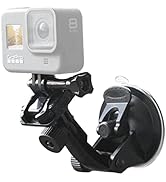 Haoyou Suction Cup Mount(with 1/4 Conversion Adapter) Compatible with Gopro Hero12 11 10 9 8 7 6 ...