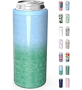 TILUCK Skinny Can Cooler for Slim Beer &amp; Hard Seltzer, Stainless Steel, Doucle-Walled Stainless S...