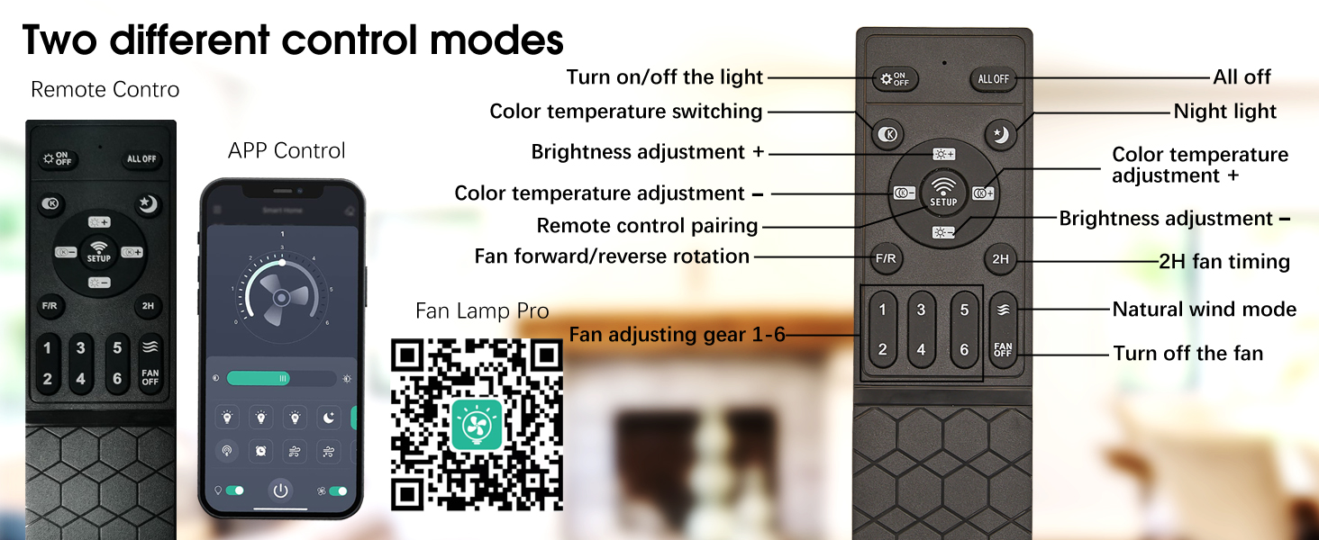 ceiling fans with lights and remote, app control,