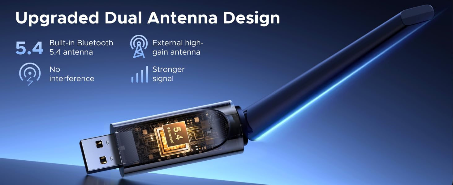 wifi adapter computer network adapter high gain antennas wifi to ethernet gaming 5GHz 2.4GHz BT5.4 
