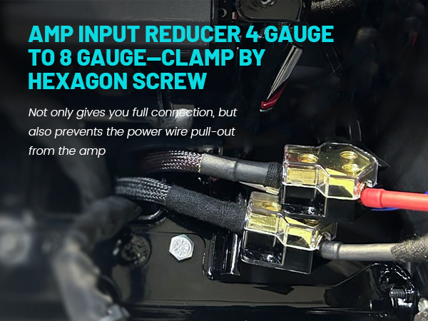 clamp by hexagon screw.Very simple to use,very effective and secured connection