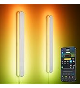 Govee Wall Sconces Set of Two, RGBIC LED Wall Lights, Works with Matter &amp; Alexa, Music Sync, Plug...