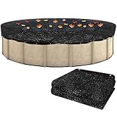 Leaf Net Pool Cover, Round Swimming Pool Net Covers for 18Ft Above Ground Pools,Winter Above Grou...