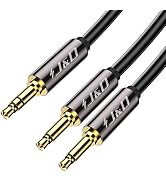 J&amp;D Airplane Airline Flight Cable for Headphones, 3.5mm 1/8 inch TRS Male to Dual 3.5mm 1/8 inch ...