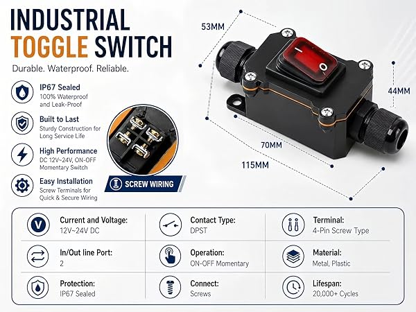 toggle switch 12v marine switch inline switch 12v toggle switch