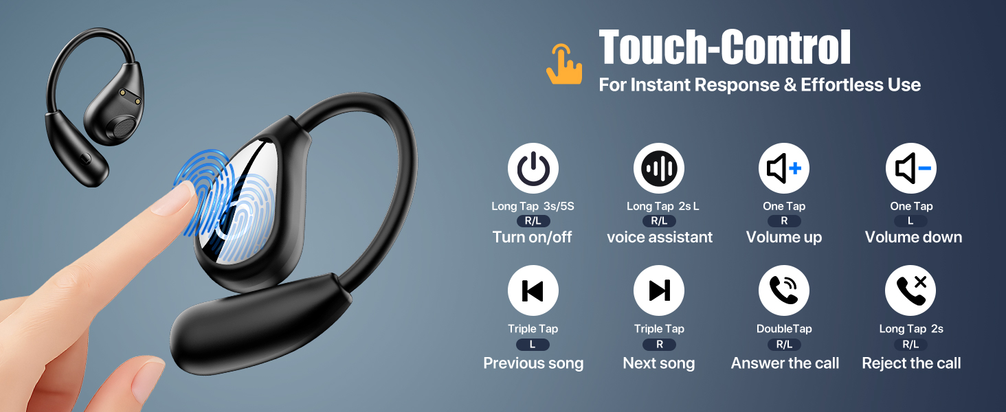 touch control headphones