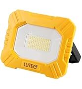 LUTEC 3500LM LED Work Light, Rechargeable Magnetic Work Lights with Stand, Portable 5000K Flood L...