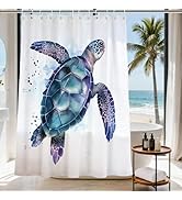 Final Friday Funny Sea Turtle Shower Curtains Ocean Animal Cartoon Kids Theme Cloth Fabric Bathro...