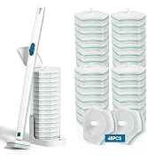 BALORIZ Disposable Toilet Brush with 48 Refills, Toilet Bowl Brush Disposable Toilet Cleaning Sys...