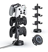 MANMUVIMO Headphone Controller Storage Stand Holder with Anti-Slip Stable Suction Cup 3 Tiers, Un...