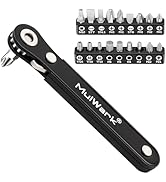 MULWARK 20pcs Small Screwdriver Set, 1/4" Right Angle Screwdriver Set, 90-Degree Offset Screwdriv...