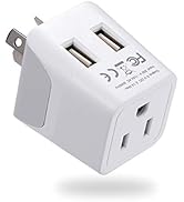 Australia, New Zealand, China Travel Adapter Plug by Ceptics, Dual USB Input - Ultra Compact - US...