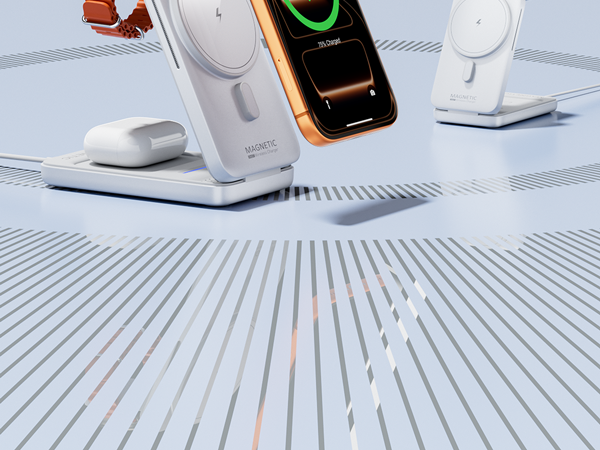 foldable 3in1 magnetic charging station
