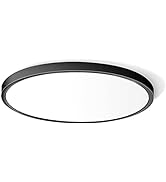 LED Flush Mount Ceiling Light Fixture, 5000K Pure White,3200LM, 12 Inch 24W, Flat Modern Round Li...