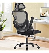 Sweetcrispy Office Computer Desk Chair, Ergonomic High-Back Mesh Rolling Work Chairs with Wheels ...