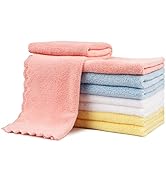 HOMEXCEL Burp Cloths for Baby 8 Pack-Extra Absorbent Soft Coral Fleece Burping Cloths for Newborn...