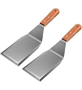 2 Pack Griddle Spatula, Metal Spatula for Cast Iron Skillet, Grill Stainless Steel Spatulas with ...