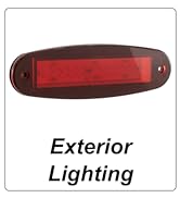 Exterior lighting. Red brake light, tail light for RV.