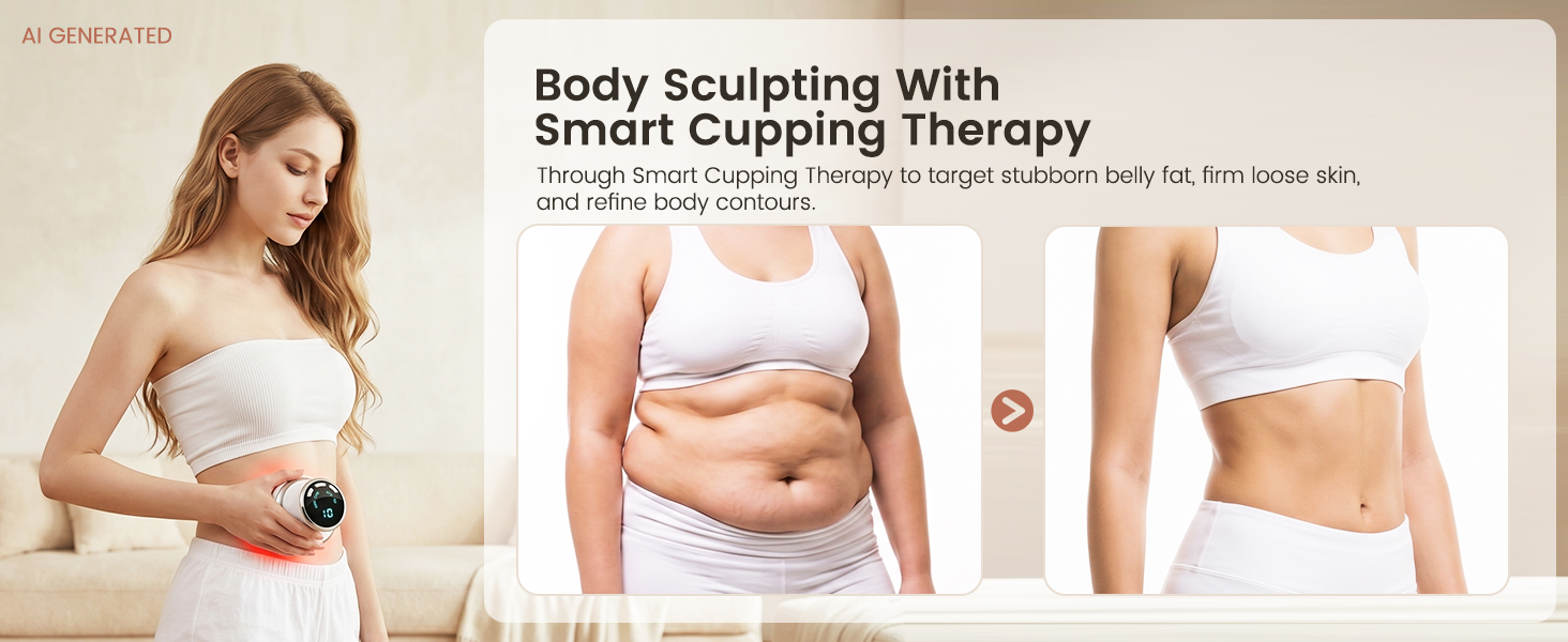 Smart Cupping Massager,Cellulite Massager , Body Sculpting Device, Lymphatic Drainage Massager