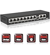 ienRon 10 Ports Gigabit Ethernet Switch-8 Gigabit Ports+2Gigabit Uplink Ports,Unmanaged Network S...