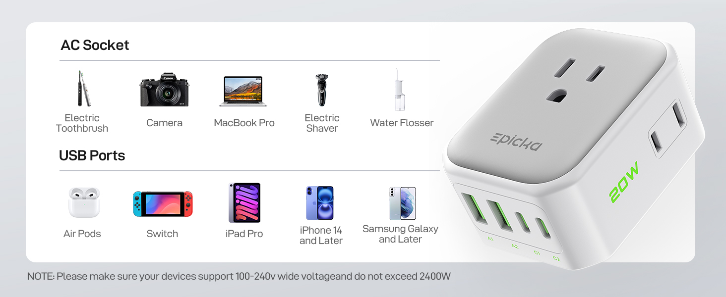 european travel plug adapter charger travel essentials for men women girl