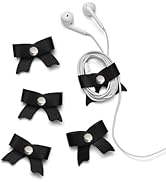 SenseAGE 5 Pack Cord Organizer, Bow Cord Keeper, Cable Organizer USB Holder, Leather Cable Manage...