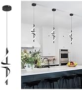 CANEOE Black Pendant Light Fixtures, Adjustable Modern Pendant Lights for Kitchen Island Small Sp...