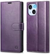 for iPhone 15 Wallet Case with Card Holder, Wallet Case for iPhone 15,Rfid Blocking,Retro PU Leat...