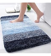 Arotive Microfiber Bathroom Rugs, Shaggy Soft and Absorbent Bath Rug, Non-Slip, Thick Plush Machi...