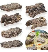Warmtree 6 Pcs Diorama Rocks Artificial Tree Stump Miniature Stone for Diorama Supplies Micro Tra...
