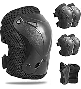 AIDY-PRO Roller Skate Pads Adult Knee And Elbow Pads For Roller Skating, Wrist Guards Skateboardi...