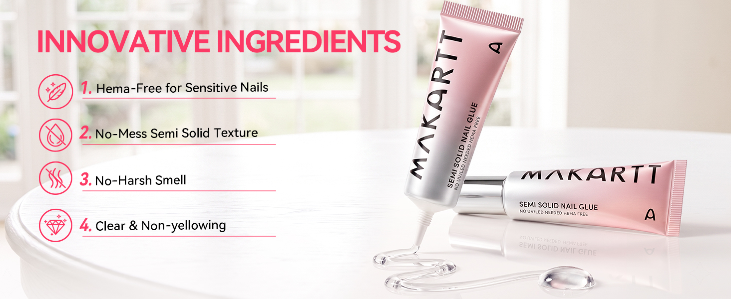 hema free nail glue for press on nails