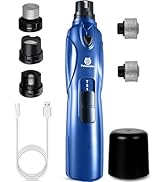 Petsaunter Dog Nail Grinder, 3 Grinding Heads, 2-Speed, LED Light, Touch-Switch, Quiet, Low-Vibra...
