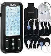 Belifu Independent Dual Channel TENS EMS Unit with 24 Modes, Rechargeable Muscle Stimulator for P...