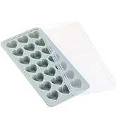 Heart Shaped Ice Cube Trays with Lid, Silicone Heart Mold, Easy Release Ice Trays, 21-Cavity Hear...