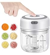 Electric Mini Garlic Chopper, 250ML USB Mini Food Chopper Garlic Mincer, Vegetable Chopper, Onion...