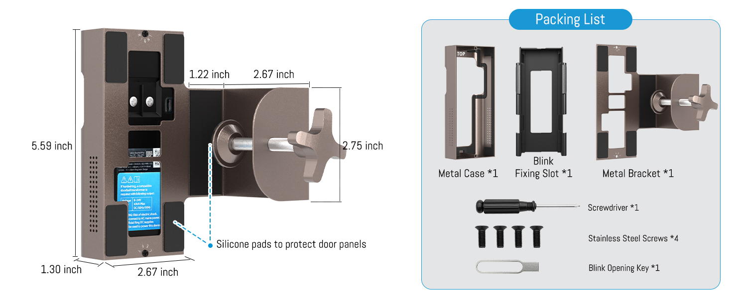 blink doorbell mount no drill