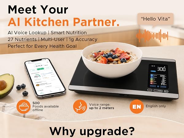 AI Voice Food Scale with Nutritional Calculator