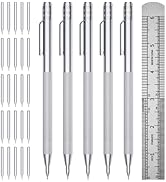 GCHMDE 5-Pack Tungsten Carbide Scriber, Metal Scribe Tool with 25 Replacement Marking Tips &amp; Stee...