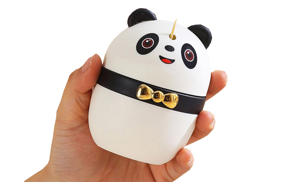 Toothpick Holder Toothpick Dispenser, Cute Panda Toothpick Dispenser for Kitchen Restaurant Hotel