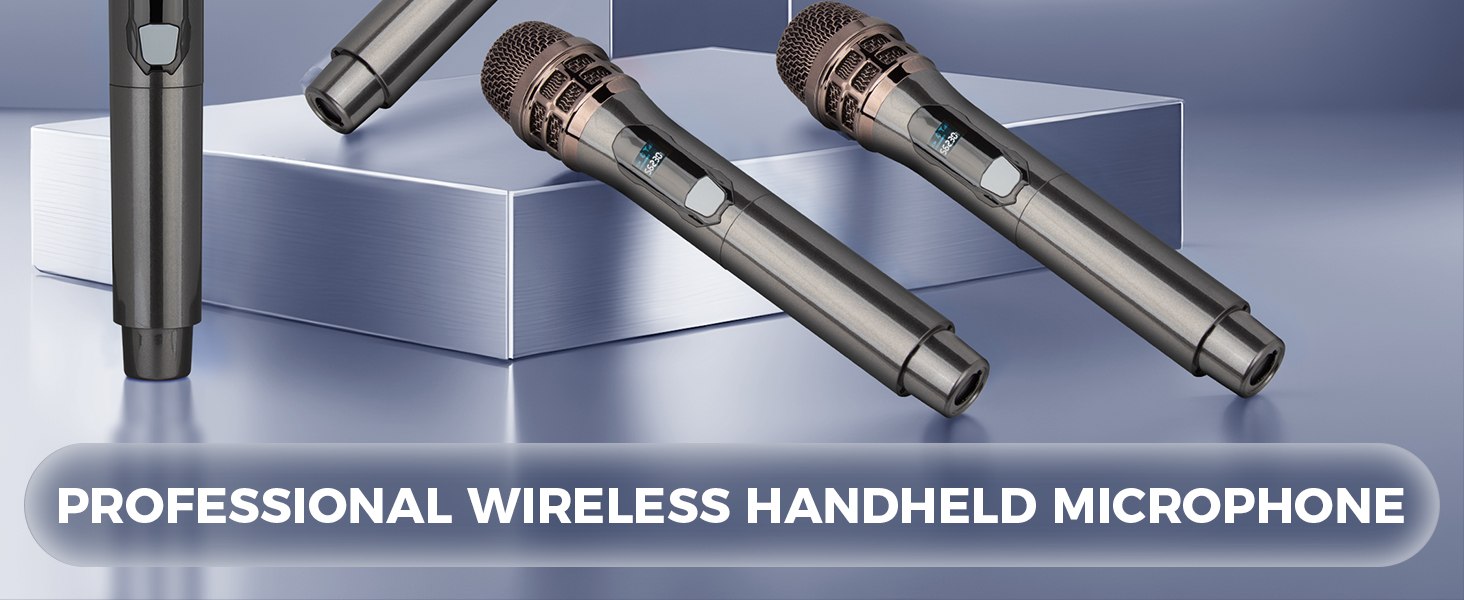 Wireless Microphone, Professional 4 Channels