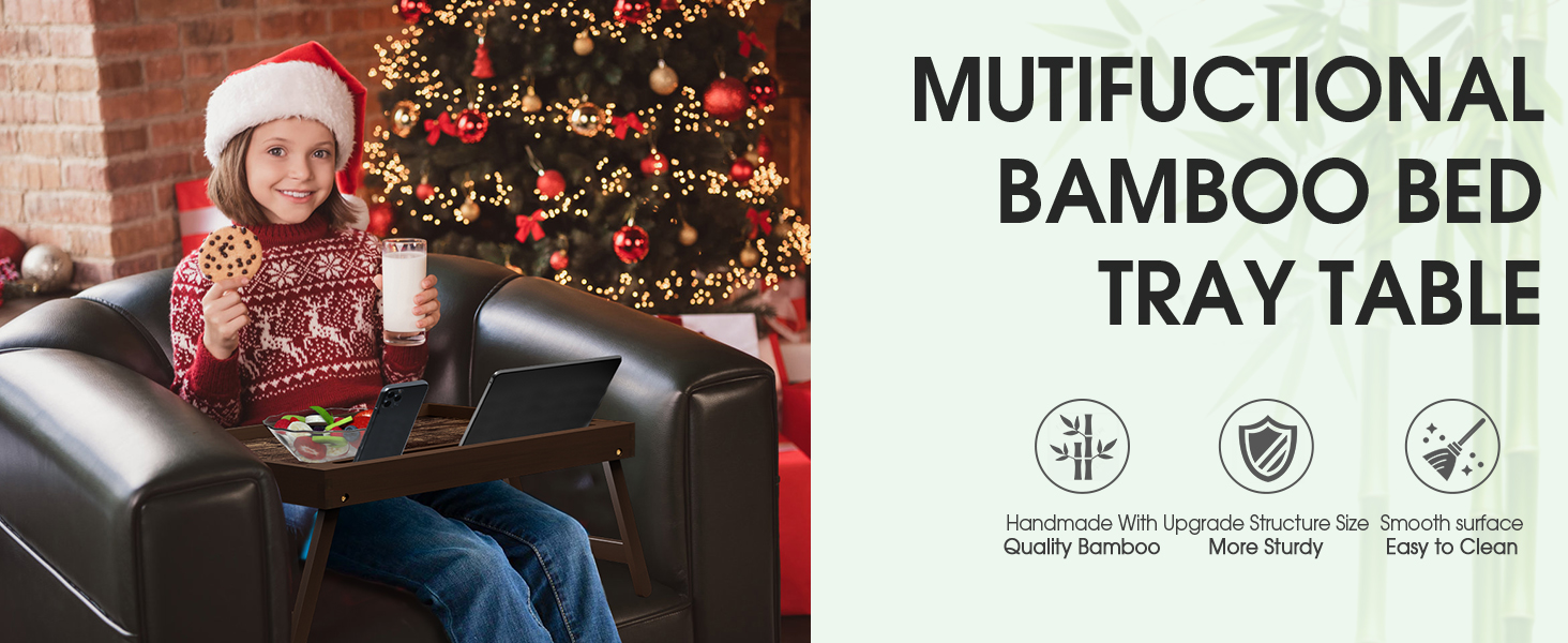 bamboo bed tray table