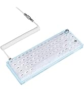 MAGIC-REFINER MK31 60% Wired Mechanical Gaming Keyboard with Transparent Compact 66 Keys Chroma R...